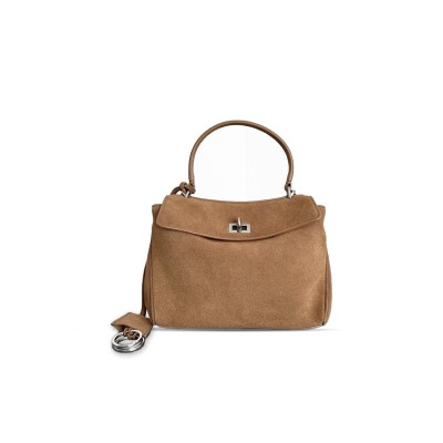 BALENCIAGA WOMEN'S RODEO HANDBAG MINI IN CAMEL 7954562AA0V1000 (22.8*9.9*8.3cm) BALENCIAGA WOMEN'S RODEO HANDBAG MINI IN CAMEL 7954562AA0V1000 (22.8*9.9*8.3cm)